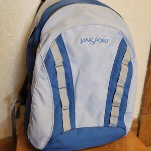 JanSport Multi-Compartment Backpack —‎ Workhorse Daily Bag in Blue & Grey